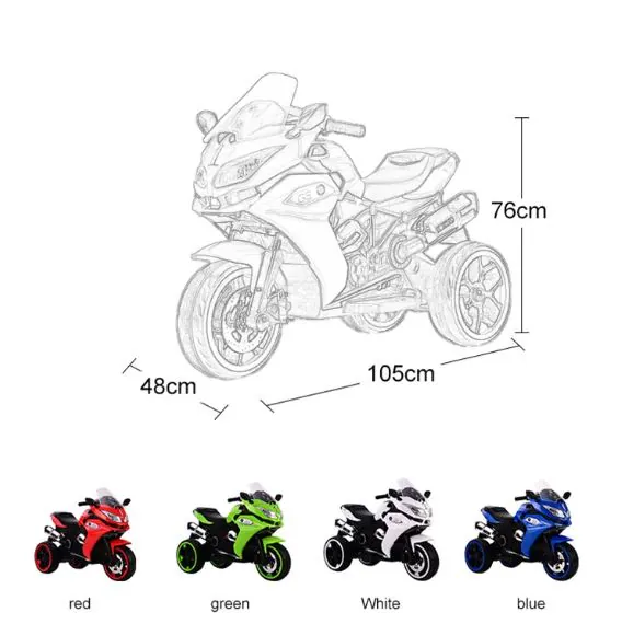 Children's Electric Motorcycle 1200RED — photo 6