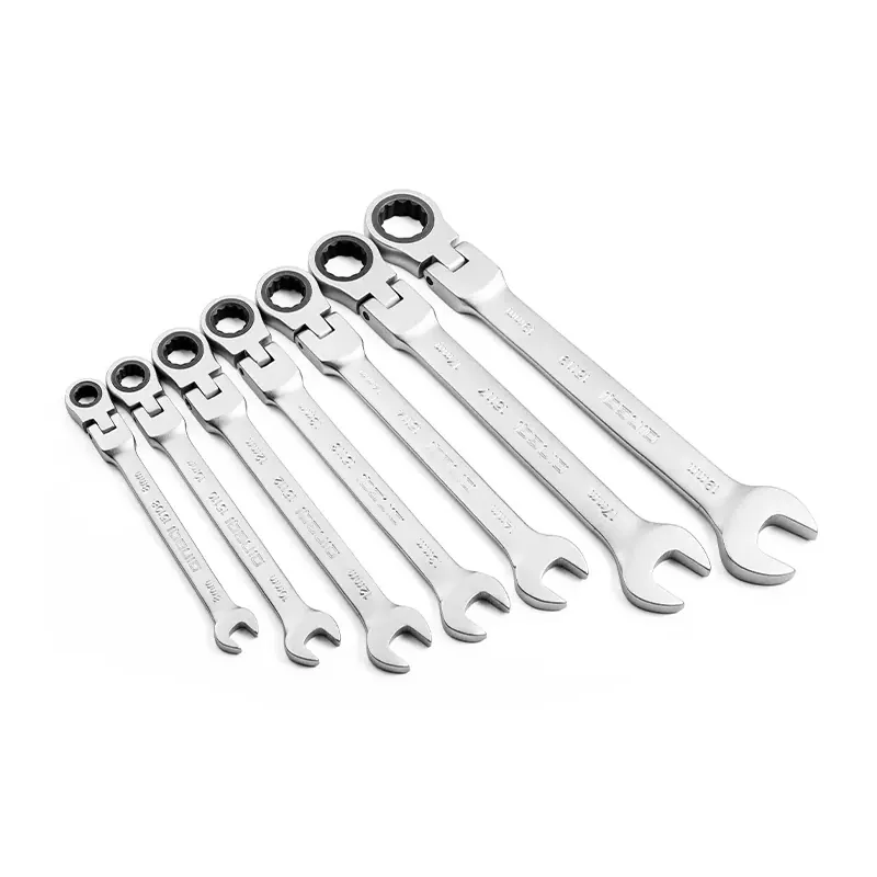 კლუჩების ნაკრები მოძრავი თავით 7PCS 15002 DINGQI — ფოტო 2