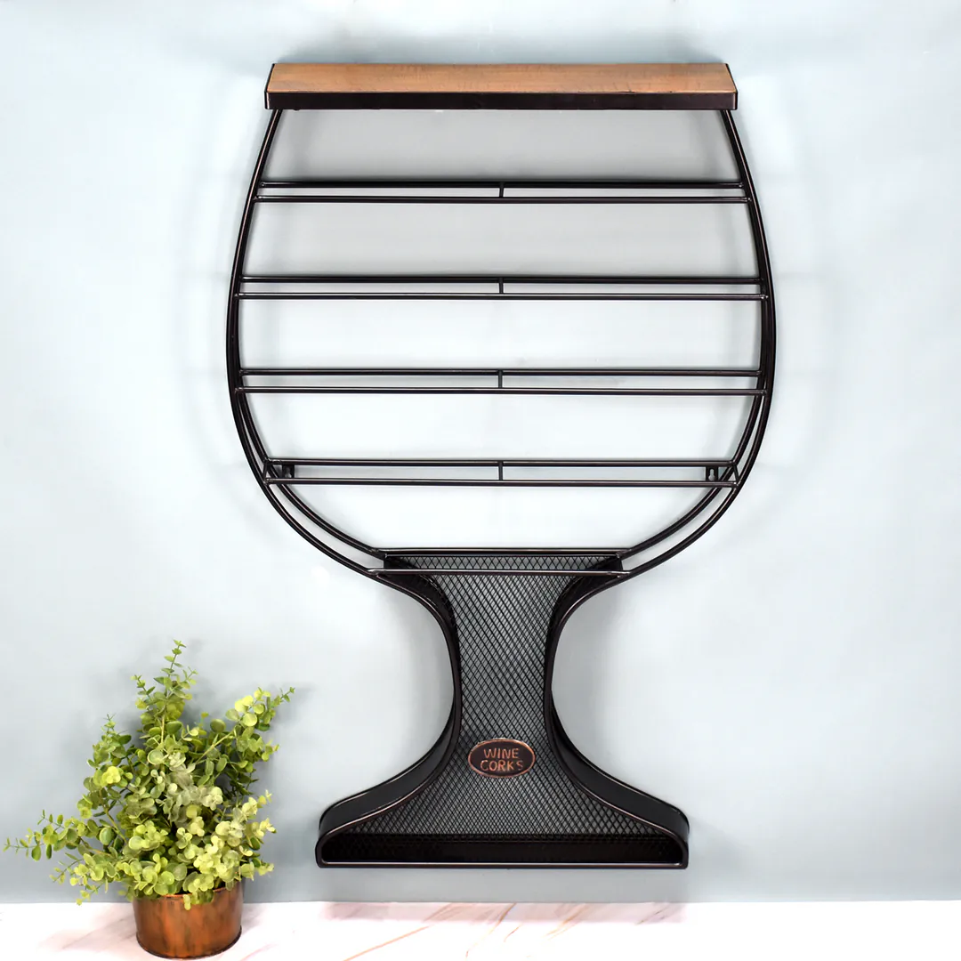 Wall-mounted wine rack in the shape of a glass – modern — photo 5