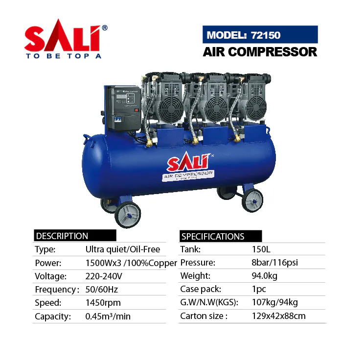 კომპრესორი SALI 72150 (1500 W) — ფოტო 4