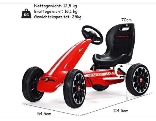 Children's metal pedal kart 9388R — photo 4