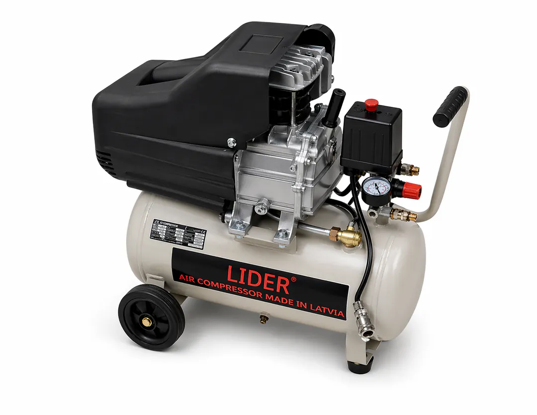 Воздушный компрессор (масляный) LIDER LD24Z (1100 Вт) — фото 1