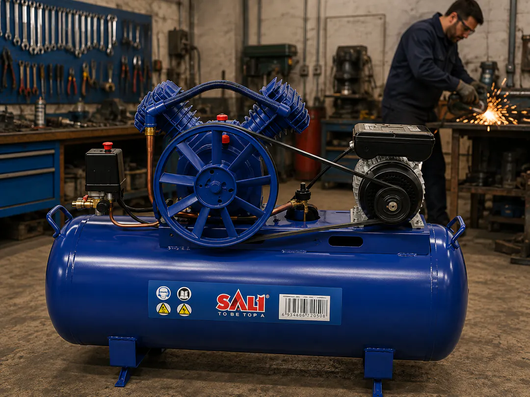 Масляный воздушный компрессор 100L 2.2KW 250L/MIN 8 — фото 2