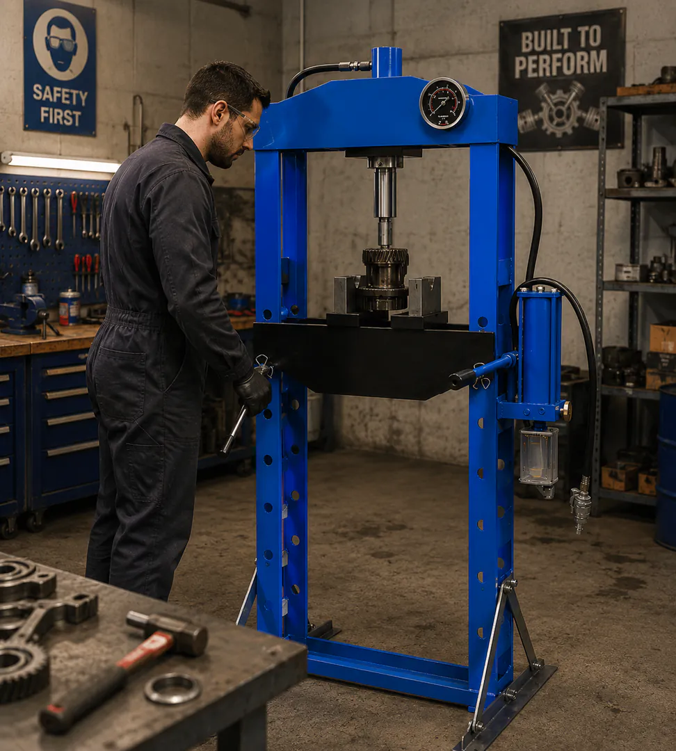 Pneumatic Hydraulic Press 20TON HSP20 with Compressor Support — photo 3