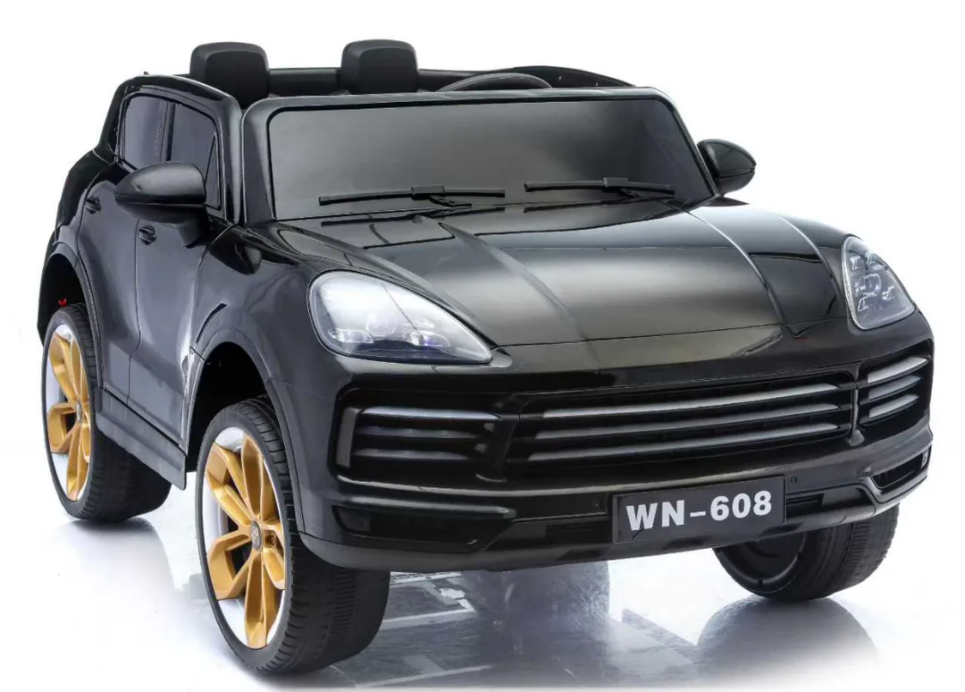 Child's electric car porsche with leather seat — photo 1