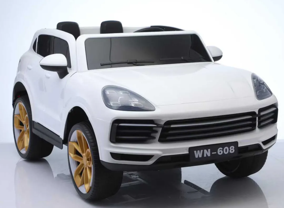 Children's electric car Porsche with leather seat — photo 3