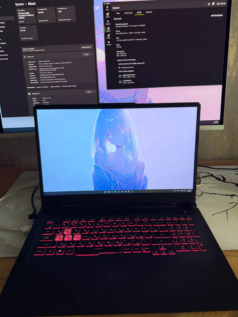 გეიმინგ ნოუთბუკი ASUS TUF GAMING F17 — ფოტო 1