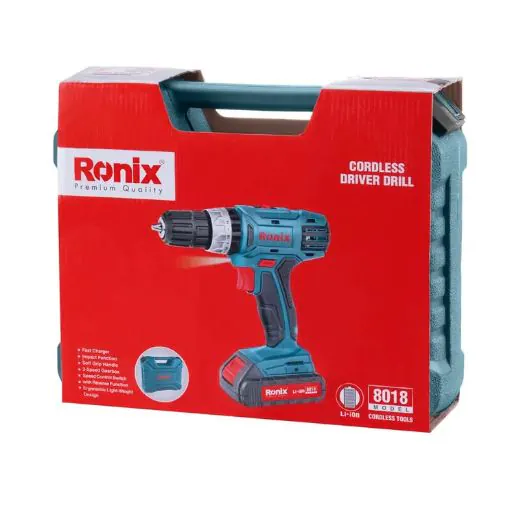 უსადენო დარტყმითი ბურღი-სახრახნისი Ronix-8018 — ფოტო 9