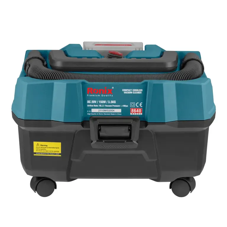 უსადენო მანქანის მტვერსასრუტი Ronix-8640 20V 150w — ფოტო 2