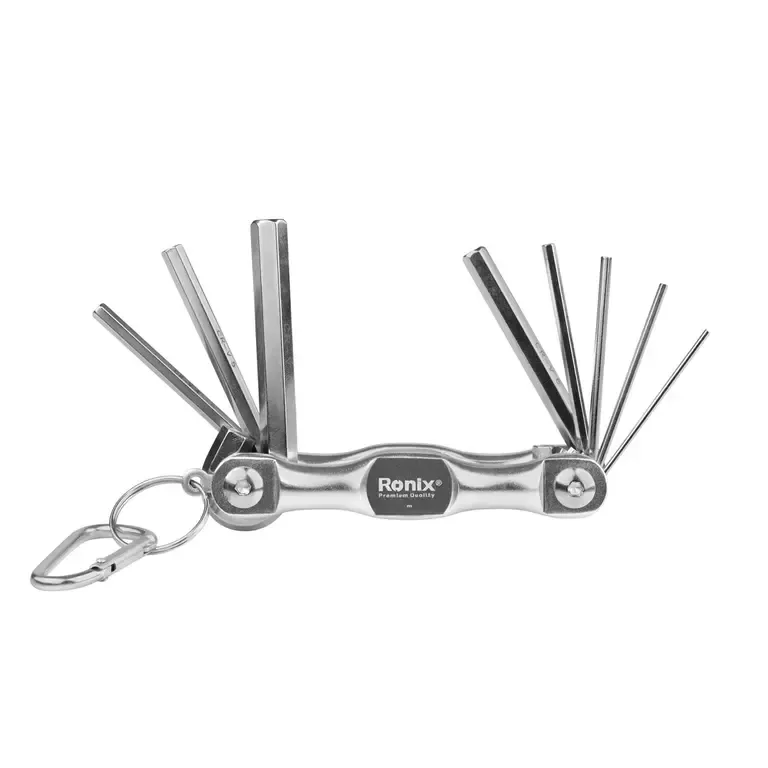 დასაკეცი ექვსკუთხა გასაღებების ნაკრები 8pcs RONIX — ფოტო 3