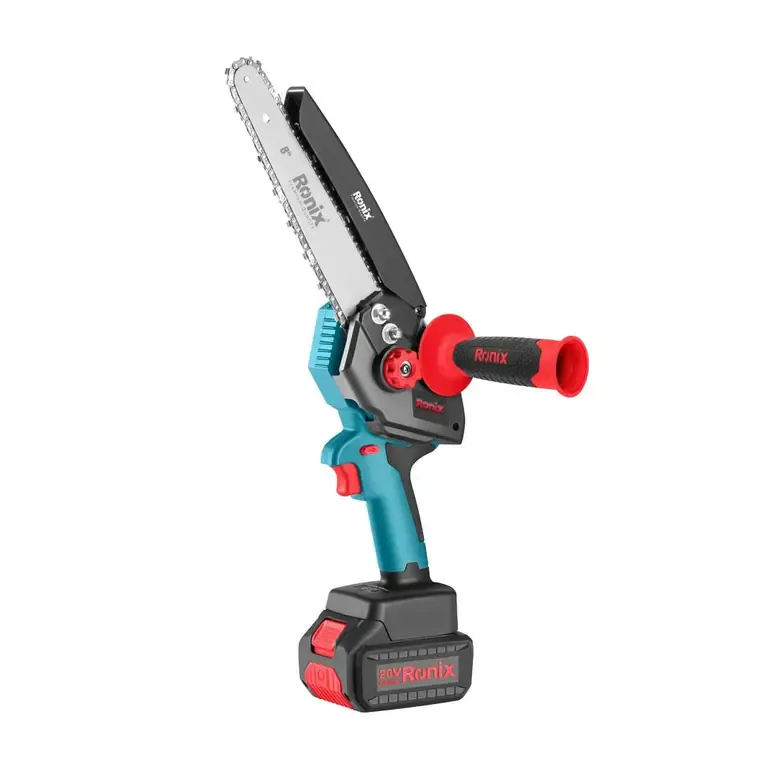 უსადენო ჯაჭვური ხერხი Ronix-8658c 20v, 20 სმ — ფოტო 1