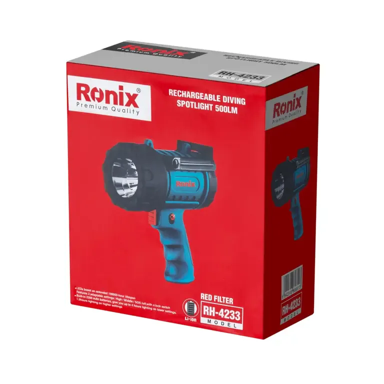 დატენვადი პროჟექტორი 500lm RONIX RH-4233 — ფოტო 2