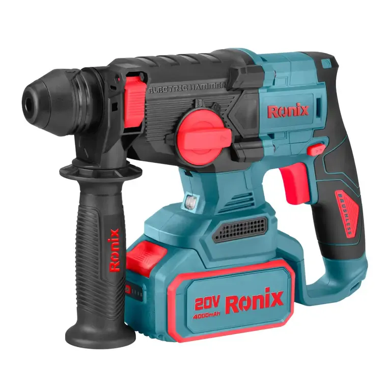 უსადენო უნახშირო პერფორატორი Ronix-8678c 20V 2.5J — ფოტო 6