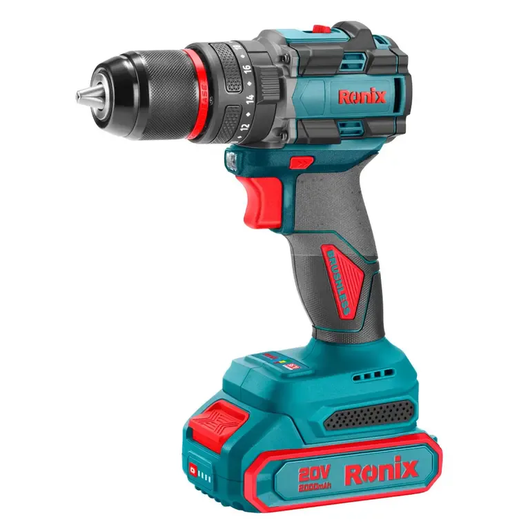 Беспроводной бесщёточный шуруповёрт-дрель Ronix-8670 20V — фото 7