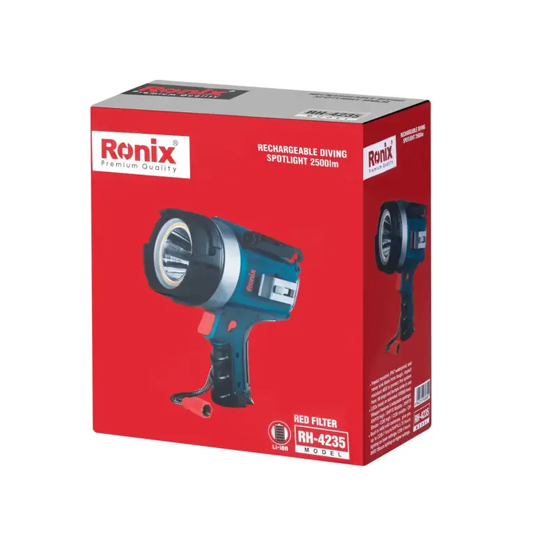 დატენვადი პროჟექტორი 2500lm RONIX RH-4235 — ფოტო 8
