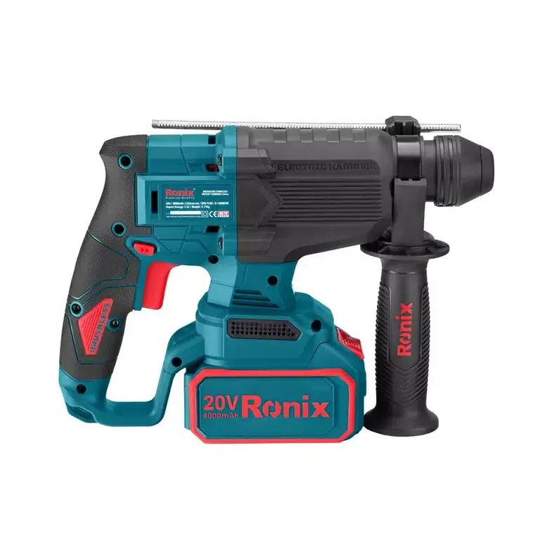 უსადენო უნახშირო პერფორატორი Ronix-8678 20V 2.5J — ფოტო 3