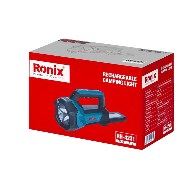 დატენვადი კემპინგის პროჟექტორი RONIX RH-4231 — ფოტო 6