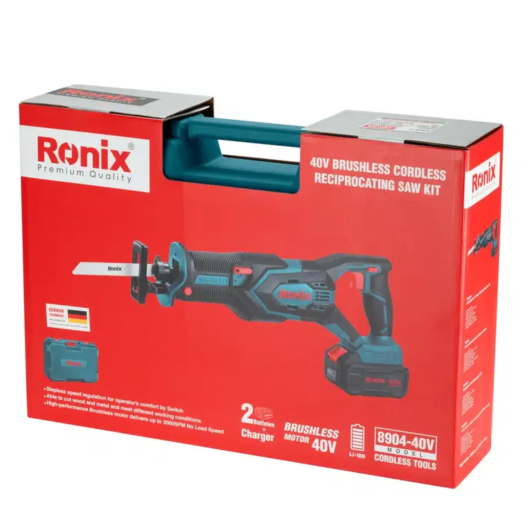 უსადენო ორმხრივი ხმალა ხერხი RONIX 8904 40v RONIX — ფოტო 9