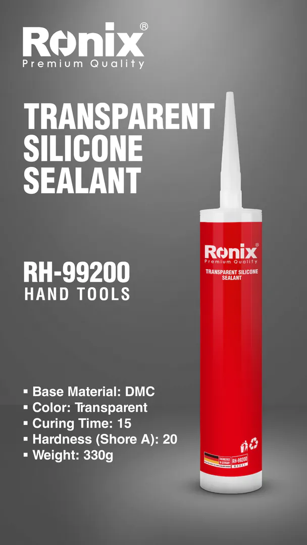 Прозрачный силиконовый герметик RONIX RH-99200 — фото 1