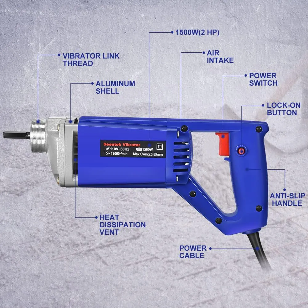 Электрический вибратор для бетона 59MM/700W P212335B SALI — фото 2