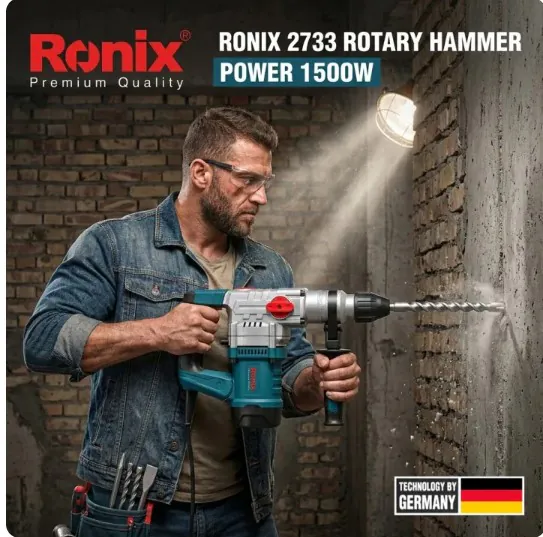 ელექტრო პერფორატორი Ronix-2733 32mm, 6J, 1500w — ფოტო 6