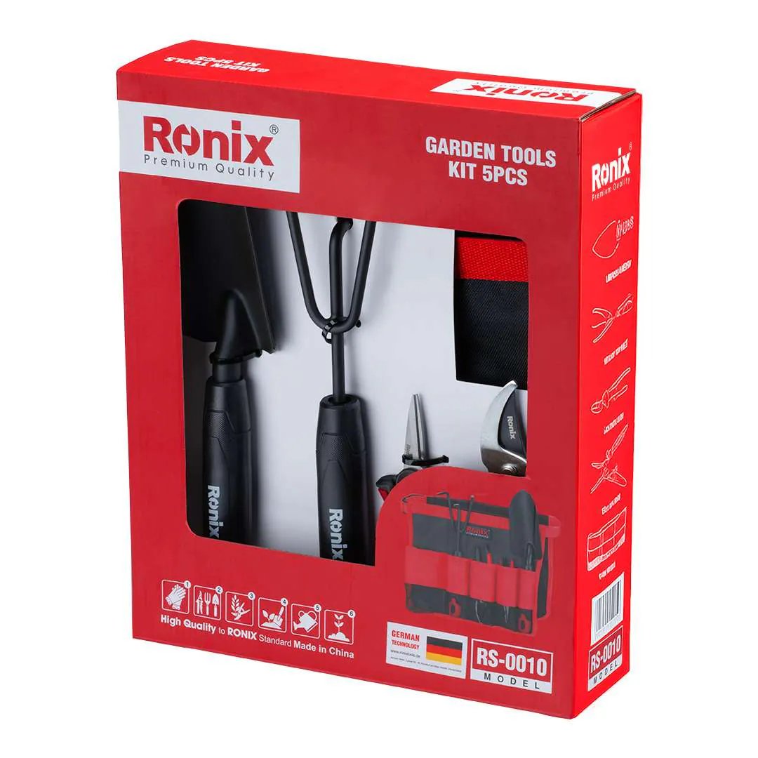 ბაღის ინსტრუმენტების ნაკრები Ronix RS-0010 5ც — ფოტო 3