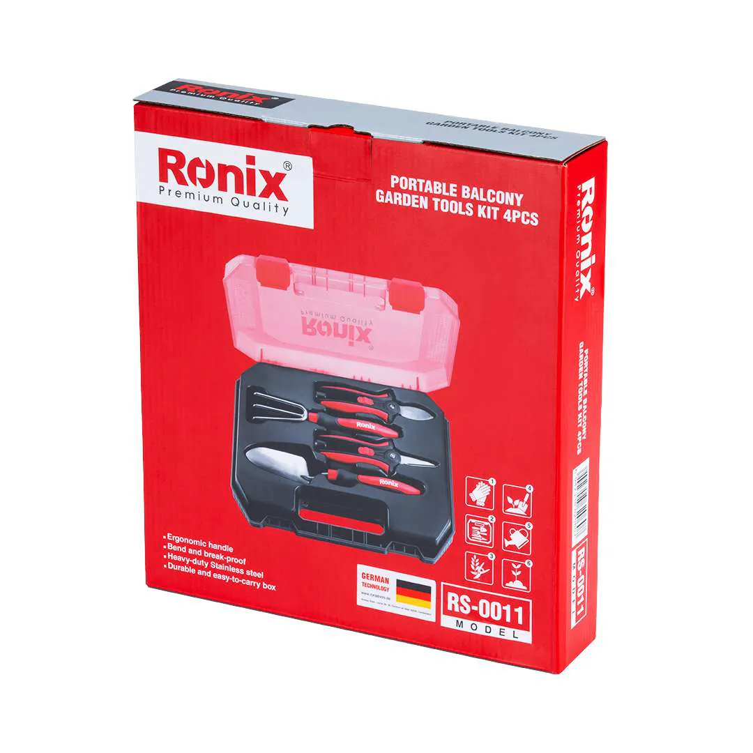 ბაღის ინსტრუმენტების ნაკრები Ronix RS-0011 4ც — ფოტო 2