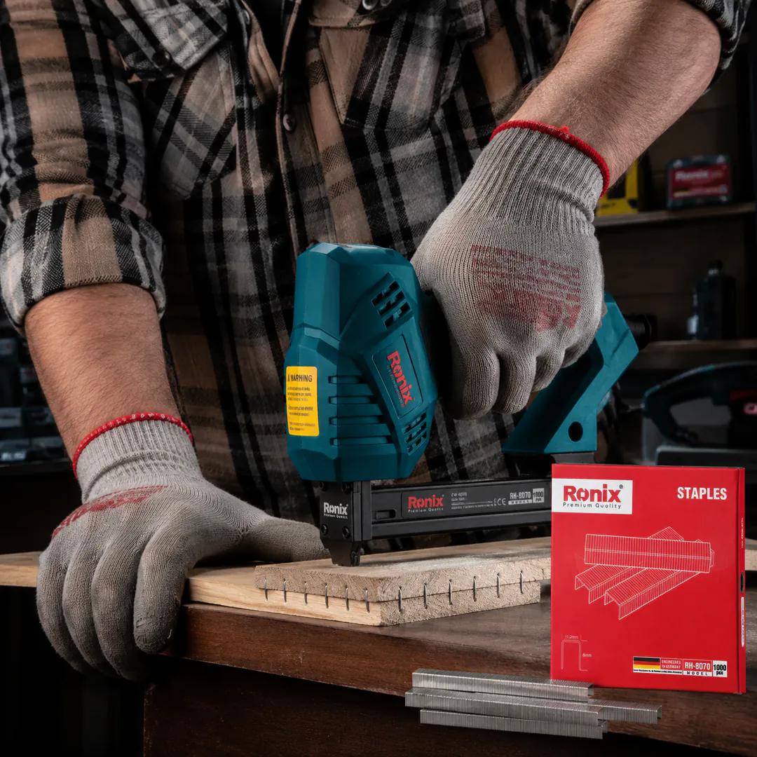 სტეპლერის ტყვიები 1008F Ronix RH-8075, 1000ც — ფოტო 2