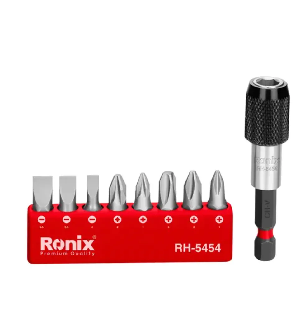 სახრახნისის ბიტების ნაკრები Ronix RH-5454, 9ც — ფოტო 1