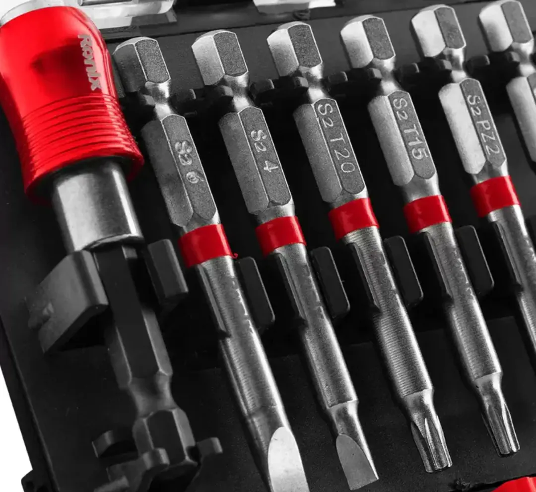 ბიტების და თავაკების ნაკრები Ronix RH-5451, 28ც — ფოტო 6