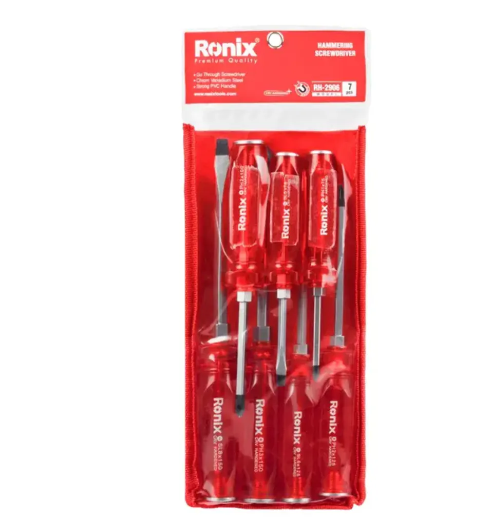 დასარტყამი სახრახნისების ნაკრები Ronix RH-2906, 7ც — ფოტო 2