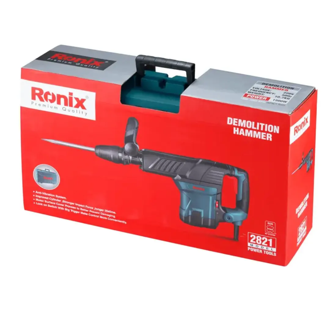 ელექტრო სანგრევი ჩაქუჩი Ronix-2821 1500w 27J — ფოტო 8