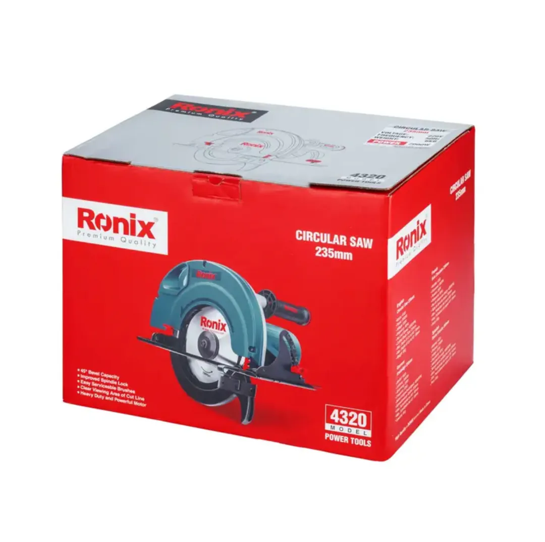 ელექტრო ცირკულარული ხერხი Ronix-4320 2000w 235mm — ფოტო 8