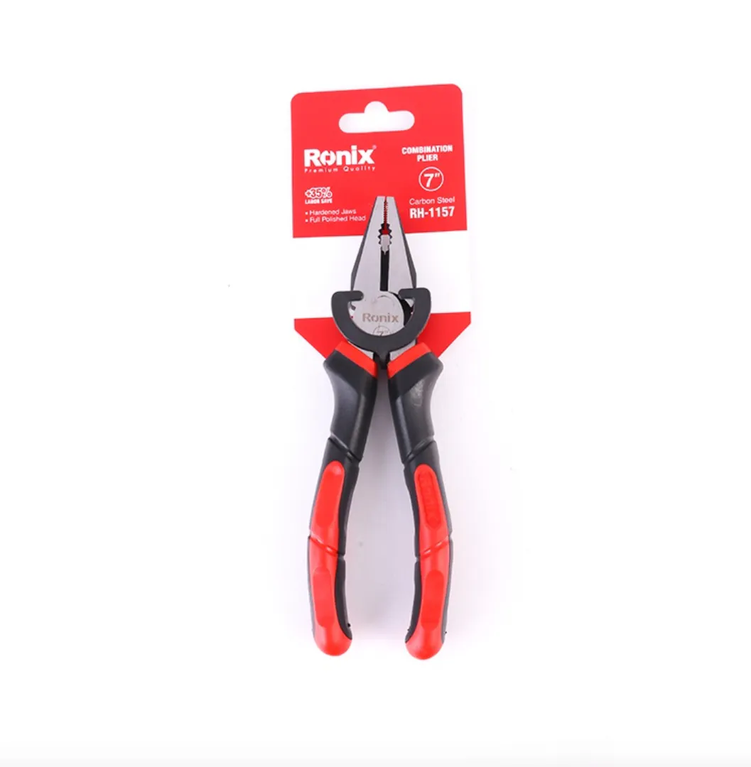 კომბინირებული ბრტყელტუჩა Ronix RH-1157, 180mm — ფოტო 2