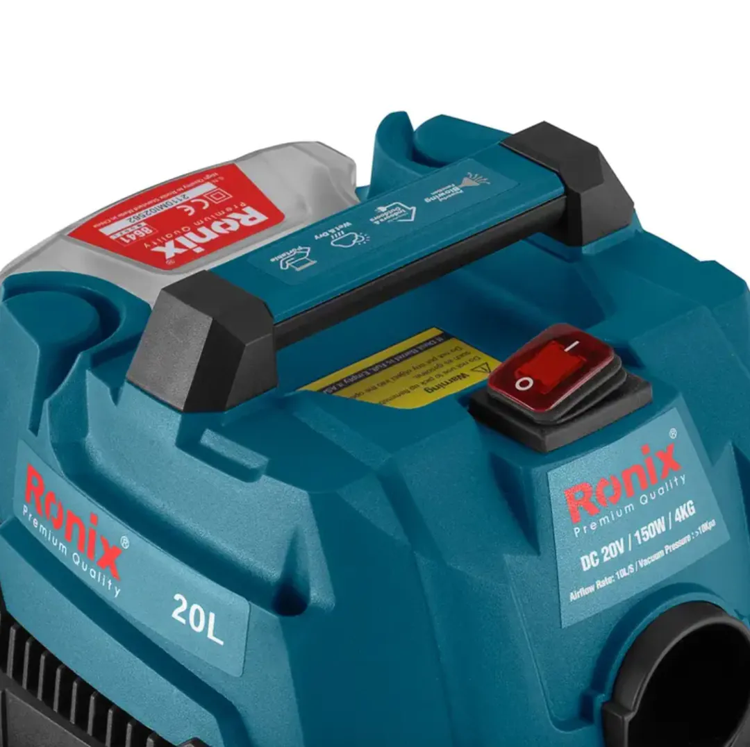უსადენო მტვერსასრუტი Ronix-8641 20V — ფოტო 8