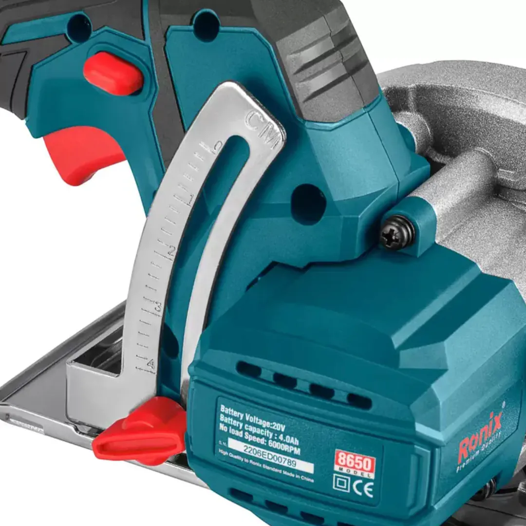 Бесщетоточная беспроводная циркулярная пила Ronix-8650 20V — фото 9