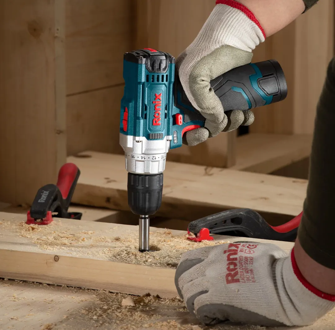 უსადენო ბურღი-სახრახნისი Ronix-8613 12V — ფოტო 1