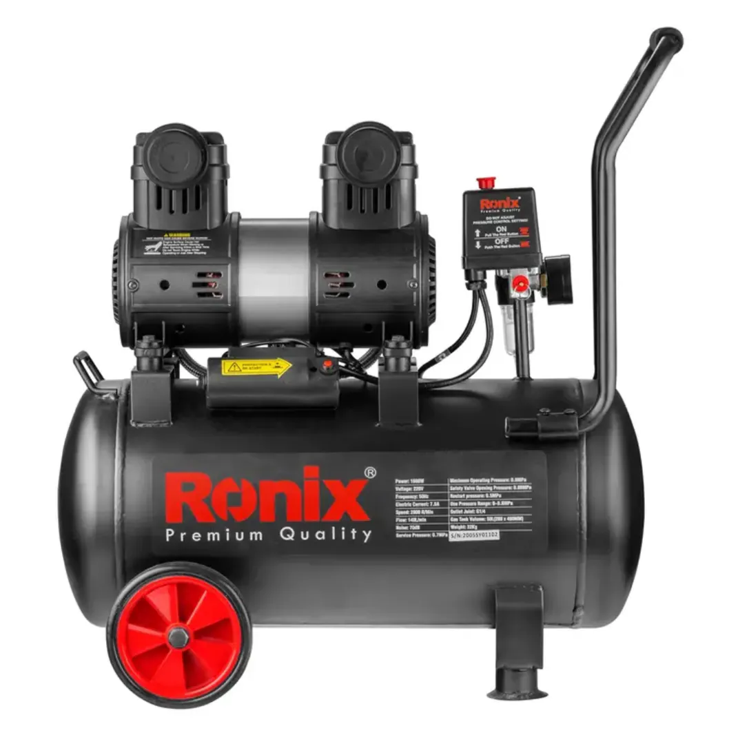 ჰაერის ჩუმი კომპრესორი Ronix RC-5012, 50ლ, 1680w — ფოტო 2