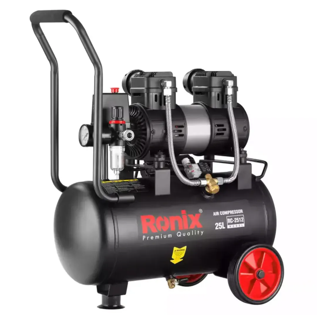 ჰაერის ჩუმი კომპრესორი Ronix RC-2512, 25ლ, 8 — ფოტო 4