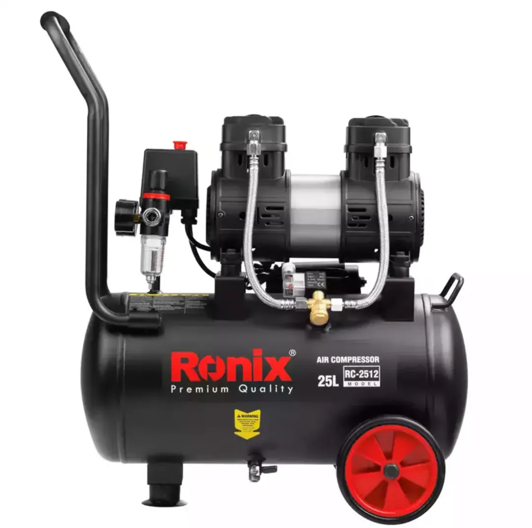 ჰაერის ჩუმი კომპრესორი Ronix RC-2512, 25ლ, 8 — ფოტო 2