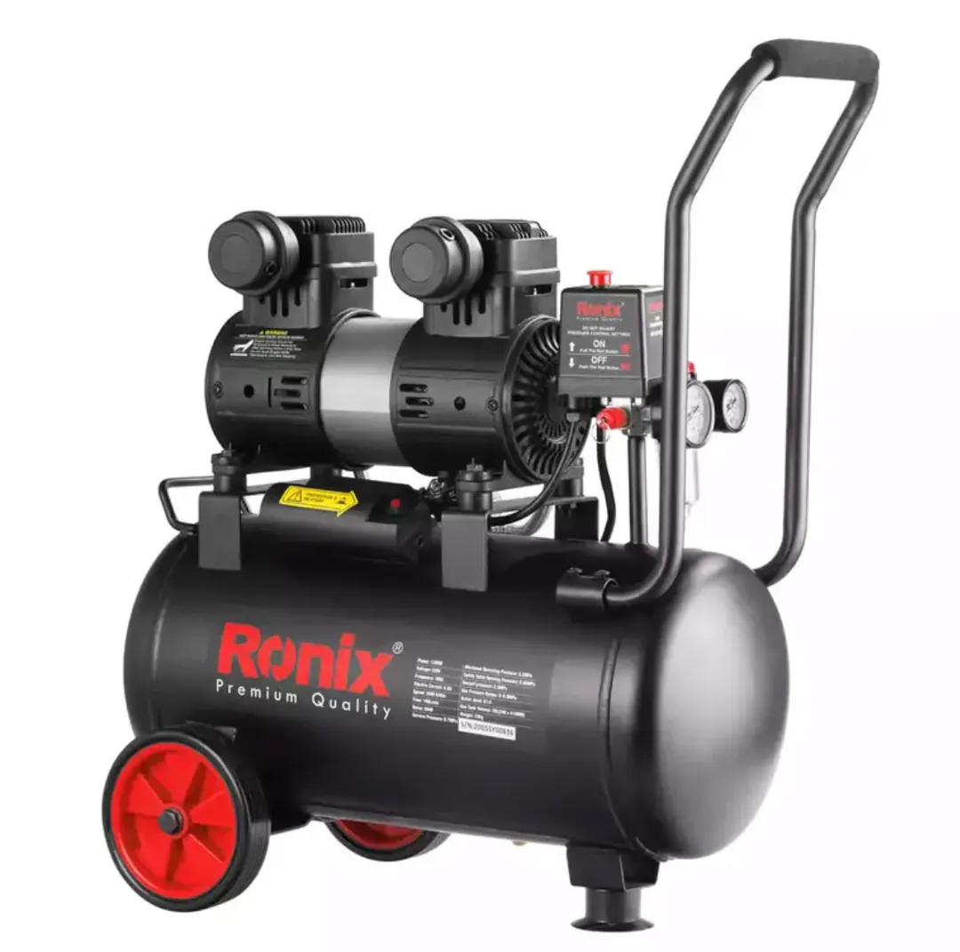 ჰაერის ჩუმი კომპრესორი Ronix RC-2512, 25ლ, 8 — ფოტო 1