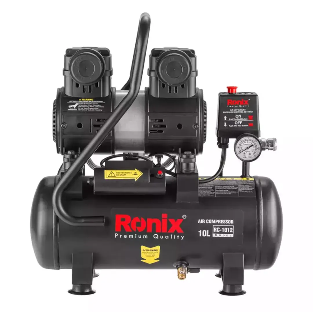 ჰაერის ჩუმი კომპრესორი Ronix RC-1012, 10ლ, 1280w — ფოტო 3