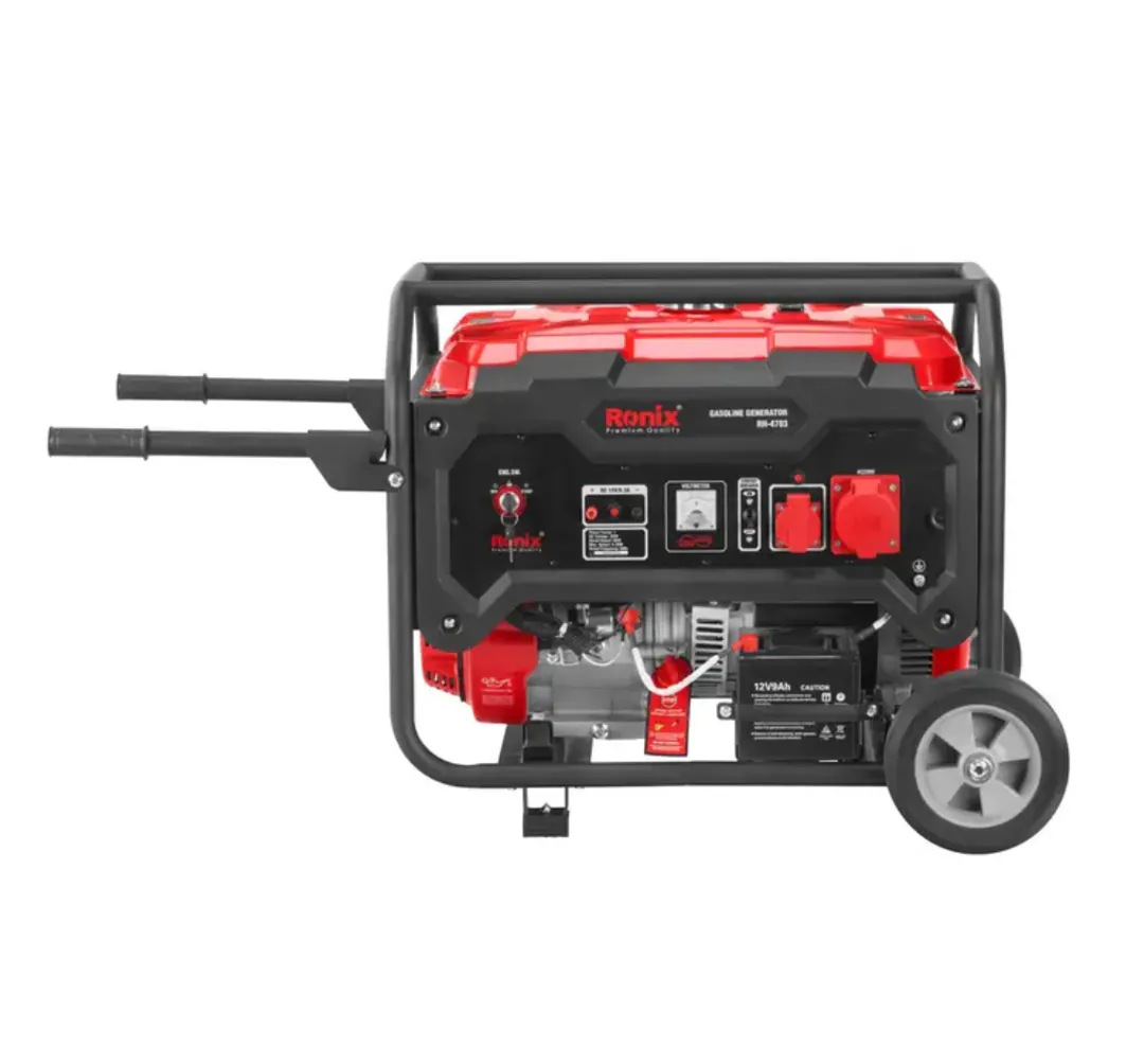 ბენზინის გენერატორი Ronix Rh-4783, 6.5kw 25ლ — ფოტო 2