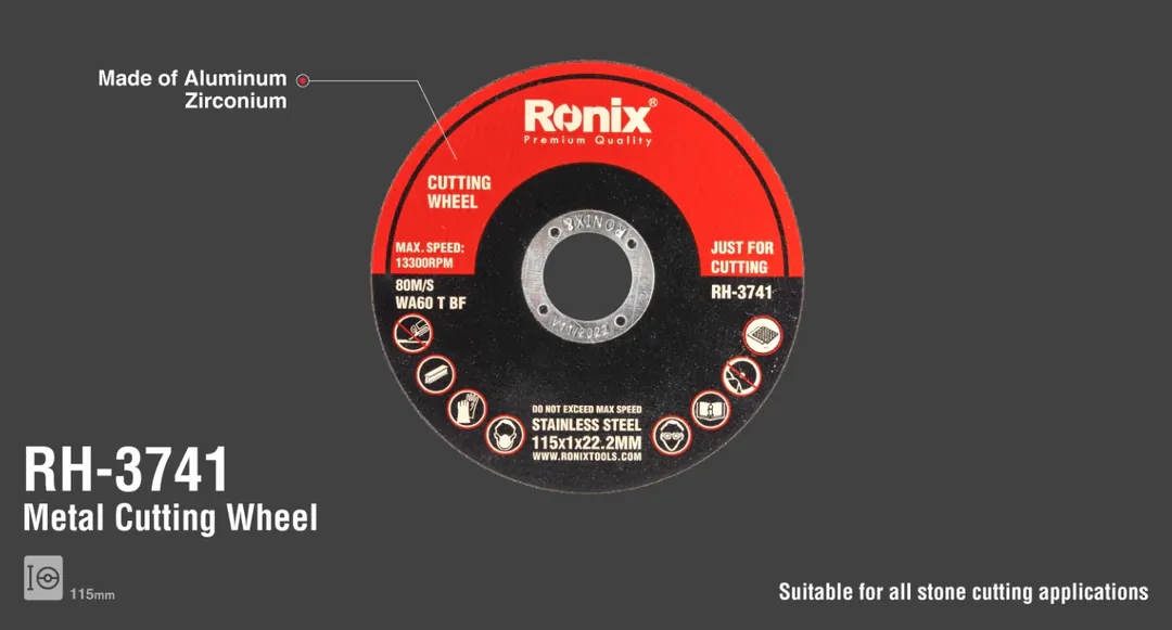 Металлический отрезной диск Ronix RH-3741, 115мм*1.0мм — фото 2