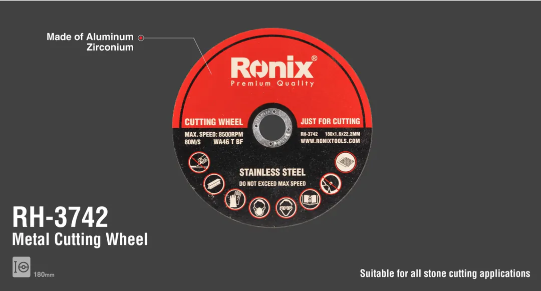 Металлический отрезной диск Ronix RH-3742, 180мм*1.6мм — фото 3