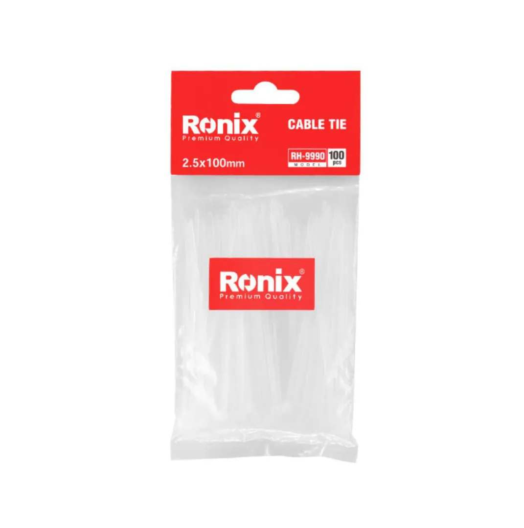 პლასტმასის ხამუთები Ronix RH-9995, 8.8×500 მმ 100ც — ფოტო 1