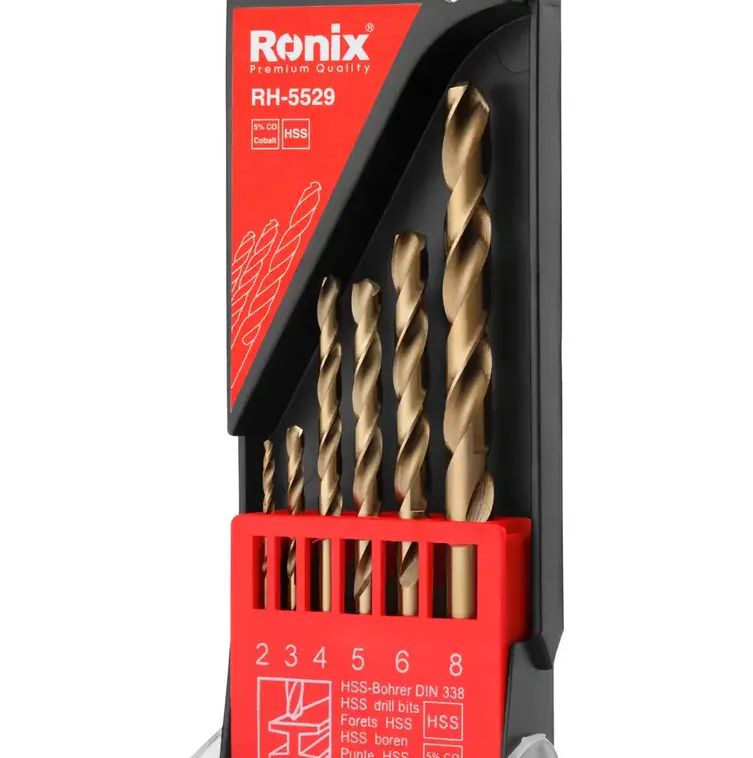 მეტალის ბურღების ნაკრები 5% კობალტი HSS Ronix — ფოტო 3