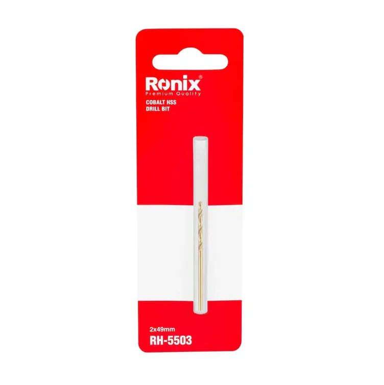 მეტალის ბურღი 5% კობალტი HSS Ronix RH-5503, 2 მმ — ფოტო 3