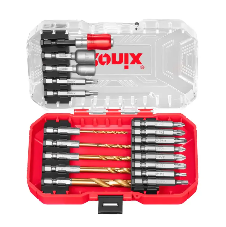 ბიტების და თავაკების ნაკრები Ronix RH-5453, 18ც — ფოტო 1