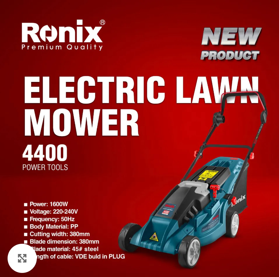 ელექტრო გაზონის საკრეჭი Ronix-4400 1600W — ფოტო 2